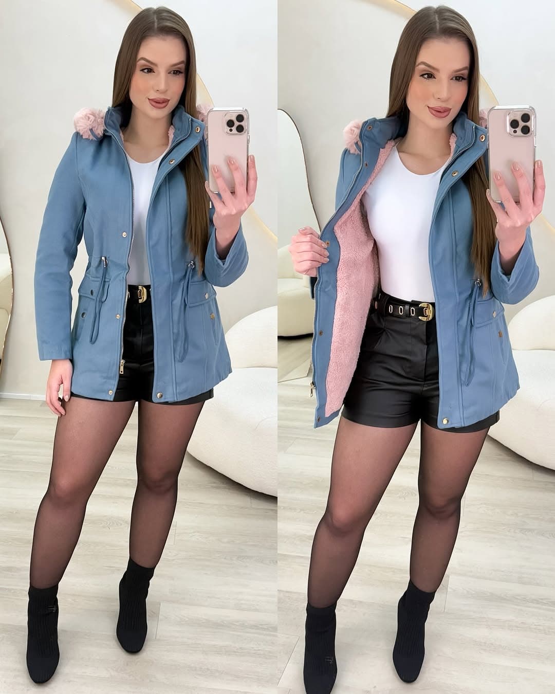 Parka Gabi - lã batida 